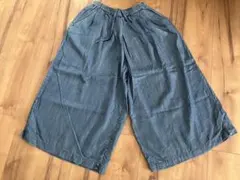 studioCLIP ガウチョパンツ M デニムブルー