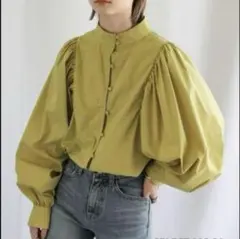 【美品】select MOCA ボリュームスリーブギャザーブラウス