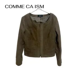 B0234コムサ長袖ノーカラージャケットブルゾンアウター羽織　デート