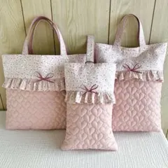 レッスンバッグ 上履き入れ 体操服袋 ヌビ いちご刺繍 - メルカリ
