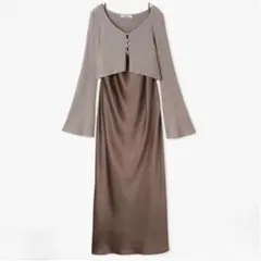 【SNIDEL】ニットカーデ&キャミワンピset