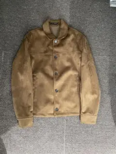 ZARA ブラウン フェイクスエード レザージャケット