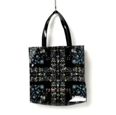 【TED BAKER】花柄 エナメル トートバッグ A4肩掛け可 ブラックのサムネイル