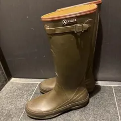 AIGLE レインブーツ カーキ ロングブーツのサムネイル