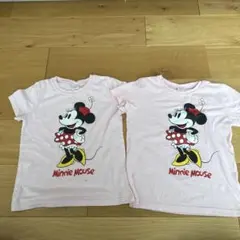 ミニーマウス Tシャツ 2枚セット ピンク