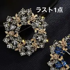 ★残り1点★新品【グレー】フラワー　ブローチ　コサージュ 入学式　結婚式　卒業式