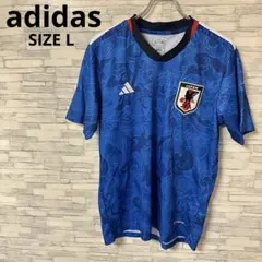 アディダス　Tシャツ　スポーツウェア　【L】　ブルー　おしゃれ　運動　着回し
