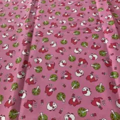 希少　レトロ　ピンク生地　ゾウ柄