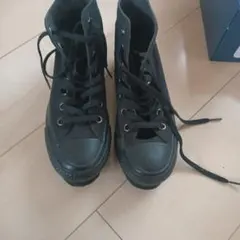 CONVERSE ALL STAR ブラック ハイカット厚底スニーカー