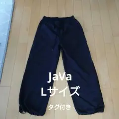 Java 裾ドロスト ワンポイント オーバーサイズトラックパンツ