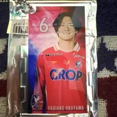 ファジアーノ岡山 手掴みがちゃアクリルカードキーホルダー 大森博選手背番号6