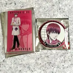 訳あり★HUNTER × HUNTER　ヒソカフェ　缶バッジ　アクリルカード