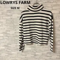 ローリーズファーム　セーター　【M】　ブラック系　ボーダー　おしゃれ　ハイネック