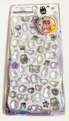 【新品】shirokuro drop 光るジュエルプチドロップストーンつきシール