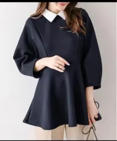 フレアシルエット 7部袖2wayペプラムトップス &.NOSTALGIA