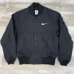 古着 NIKE ナイキ ナイロン ボンバージャケット M ブラック