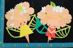 折り紙　壁面飾り　桜