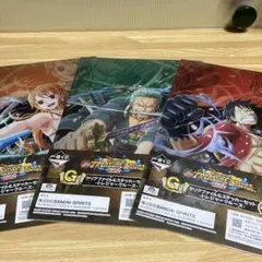 ONE PIECE クリアファイル&ステッカーセット　3点セット　現品限り