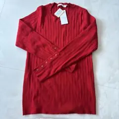 AMERICAN HOLIC リブ編み長袖セーター レッド