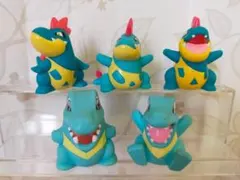 ポケモンキッズ　指人形　ワニノコ　アリゲイツ　進化5体セット