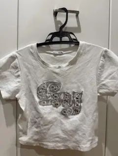 GYDA ラインストーン ロゴ Tシャツ ホワイト