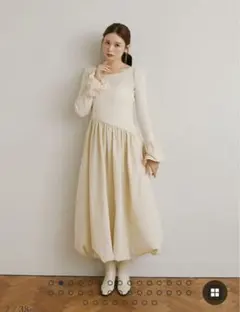 新品未使用‼️olun ボリュームキャミワンピース ivory - メルカリ