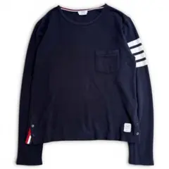 THOM BROWNE トムブラウン 4bar 長袖 Tシャツ ネイビー 0のサムネイル