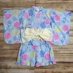 新品 未使用 2way 浴衣 サンドレスタイプ 3点セット 女の子 90