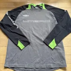 UMBRO サッカーウェア 長袖 グレー×黒×緑