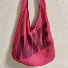NIKE ナイキ　リバーシブル　メッシュ　ショルダー　トート　バッグ　ピンク