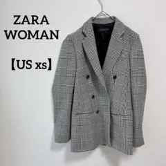 ザラウーマン 【US xs】チェック柄　ジャケット スーツ　お仕事
