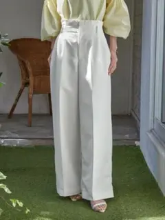 ウエストタックセンタープレスワイドパンツ　ユアーズ　urs ur's