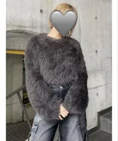 MURUA シャギークロップドニット