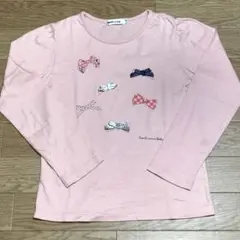 Noeil aime BeBe ノイユエームベベ ロンT ピンク 130