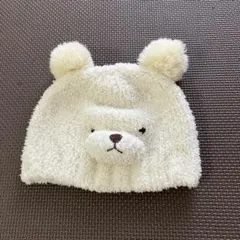 petit main ベビー帽子 アイボリー 46サイズ