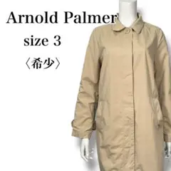希少 アーノルドパーマー アンブレラ刺繍 ステンカラーコート ベージュ L