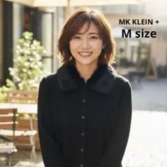 MK KLEIN + ファー付きブラックカーディガン24A853-1のサムネイル