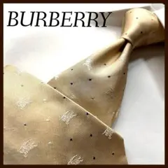 美品 バーバリー ロンドン ネクタイ シルク ホースロゴ ドット柄 イタリア製