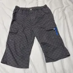 カーゴハーフパンツ チェック柄 グレー メンズのサムネイル