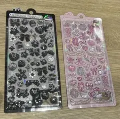 BONBON DROP シールセット 黒とピンク バレリーナ