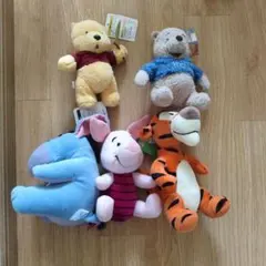 ディズニー くまのプーさん ぬいぐるみ　レトロ　タグ付き