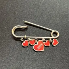 Coach ハートチャーム付きブローチピン