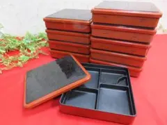 仕出し弁当、おもてなし弁当箱 10客セット 黒朱塗り - メルカリ
