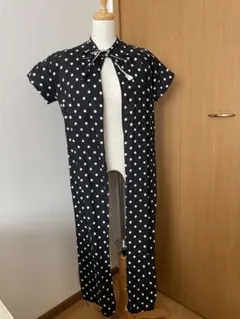レトロ 半袖オールインワン ドット vintage 古着 レディース 個性的 S 