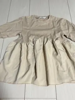 【新品未使用】PAIR MANON ペプラム 半袖 Tシャツ ベージュ 110のサムネイル