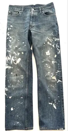 HELMUT LANG ヘルムートラング 本人期 ペンキ ペイント デニム 32 HELMUT LANG ヘルムートラング 本人期 ペンキ ペイント デニム