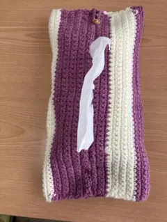 手編み♬ ティッシュボックスカバー