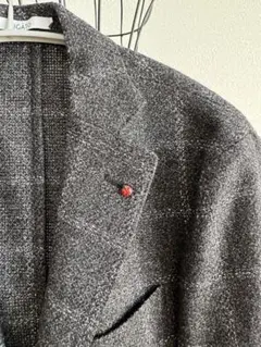 FUGATO フガート チェック　テーラードジャケット ブートニエール付き46