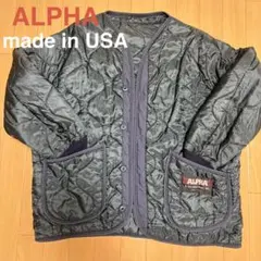 ALPHA M-65 キルティングライナー ネイビー made in usa
