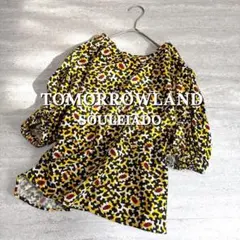 美品 トゥモローランド パネルフラワープリント ブラウス 総柄 長袖 